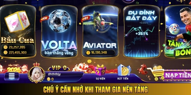 Chú ý cần nhớ khi tham gia nền tảng
