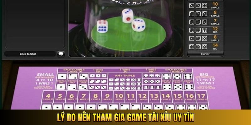 Lý do nên tham gia game Tài Xỉu uy tín